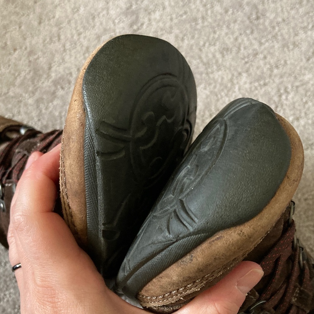 MERRELL Palvina brown suede lace-up boots, Sz 9. - Picture 7 of 10